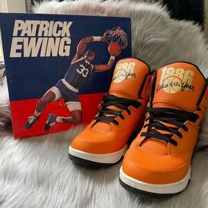 Rare Patrick Ewing 1986 Retro Orange Basketball Sneakers